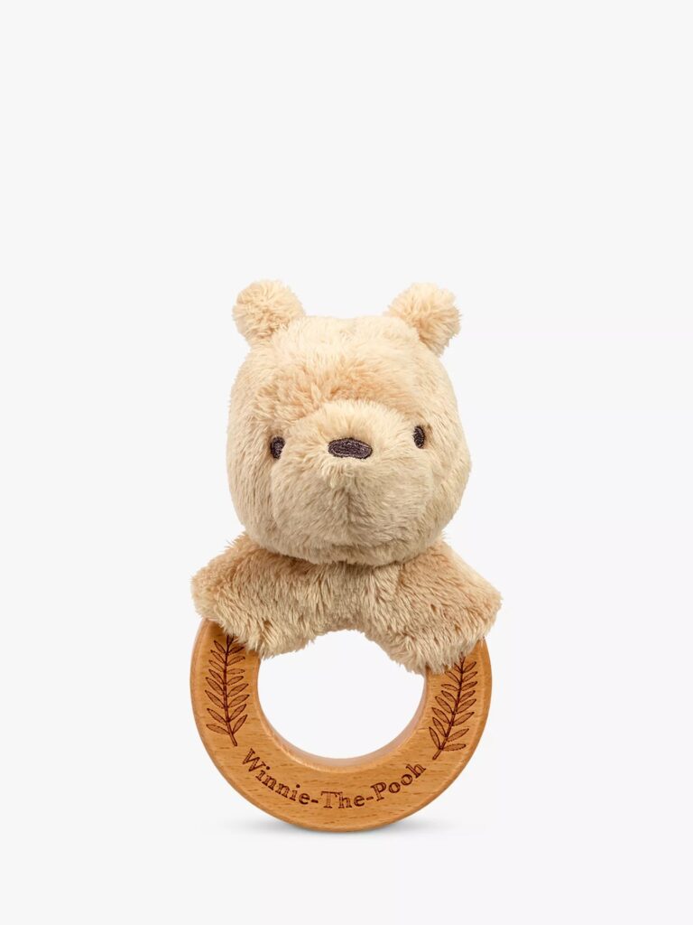 Junior Magazine Winnie the Pooh Always and Forever Wooden Ring Rattle, £17, Fortnum & Mason