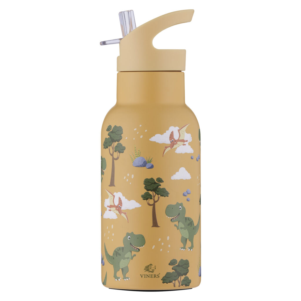 Junior Magazine Viners Roarsome Flip Straw Water Bottle, £9.99, Potters Cookshop